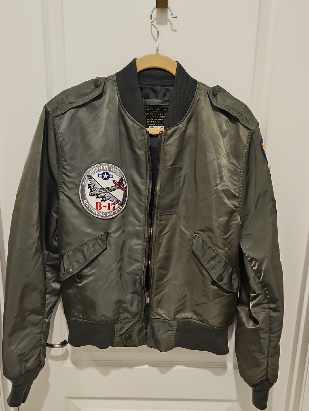 Vintage 1994 Spiewak L-2 Flight Bomber Jacket XL USA Made B-17 Heritage Tour